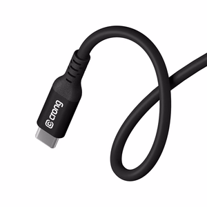 Crong Soft Link USB-C–USB-C kabelis, 1,2 m, 100 W PD, 5 A, melns