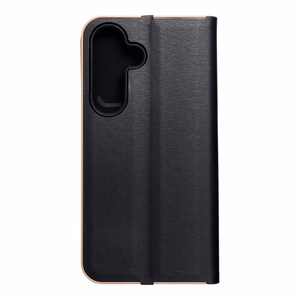 Viedtālruņa apvalks LUNA Book zeltains SAMSUNG S25 melns