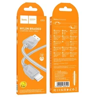 Kabelis USB-A uz USB-C Hoco 3A 1 m X113 pelēks