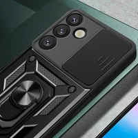 Hibrīda bruņu Camshield ar kameras vāciņu un metāla gredzenu Samsung Galaxy S25+ - melns