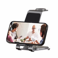 Forcell F-ENERGY Simply Charge 3in1 alumīnijs saderīgs ar Apple Watch un Samsung Watch pelēks