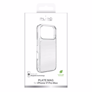 Puro Plate Mag maciņš iPhone 17 Pro Max saderīgs ar MagSafe - balts
