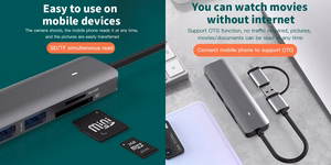 Адаптер USB 3.0 — 3x USB 3.0, SD, TF