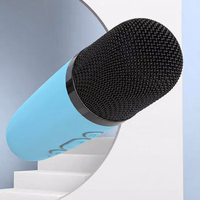 Blavec portatīvais Bluetooth skaļrunis WS-07 Karaoke Party 5W ar 2 mikrofoniem zils