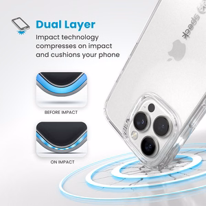 Speck GemShell vāciņš iPhone 16 Pro Max tālrunim, Clear