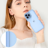 Kingxbar Sparkle Series viedtālruņa apvalks iPhone 13 Pro ar kristāliem aizmugures vāks zilas krāsas