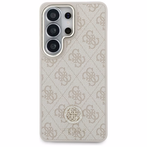 Guess 4G Big Rhinestone Triangle Strap MagSafe maciņš + siksniņa Samsung Galaxy S26 Ultra rozā