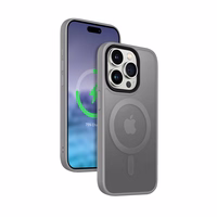 Crong Hybrid Frost MAG Cover - iPhone 15 Pro Max MagSafe maciņš (pelēks)