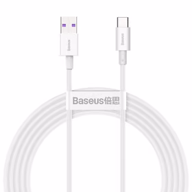 Baseus kabelis Superior USB - USB-C 2,0 m balts 66W