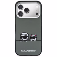 Karl Lagerfeld IML Karl & Choupette Peekaboo Logo MagSafe Maciņš for iPhone 17 Pro Max - melns
