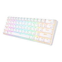 Royal Kludge RK61 RGB mehāniskā tastatūra, sarkanais slēdzis (balta) (QWERTY)