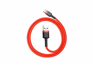 Baseus Cafule USB kabelis USB-C 0,5m 3A sarkans