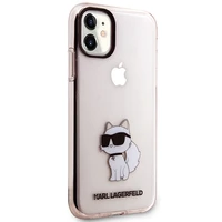 Karl Lagerfeld KLHCN61HNCHTCP iPhone 11 / Xr 6.1" rozā/rozā cietais apvalks Ikonik Choupette