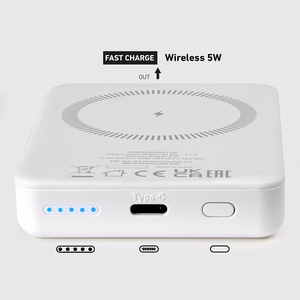 Portatīvais lādētājs SBS TEBB5000MAG1CW 5000 mAh USB-C, saderīga ar MagSafe - balta