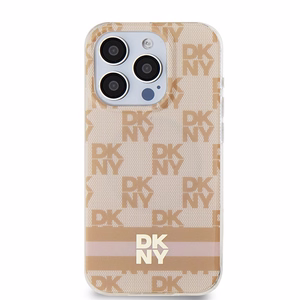 DKNY IML Checkered Mono Pattern & Printed Stripes MagSafe чехол для iPhone 13 Pro / 13 - розовый