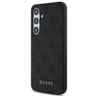 Guess GUHCS24FEG4GFGR S24 FE S721 pelēks/pelēks cietais apvalks 4G Metāla Zelta Logotips