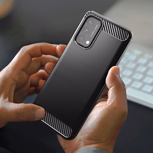 Carbon Case Flexible cover for OnePlus Nord N200 5G black