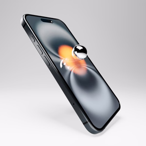 Гибридное стекло Puro Flexible Glass D3O с чёрной рамкой для iPhone 16 Plus / iPhone 15 Pro Max / iPhone 15 Plus