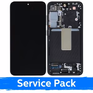 LCD дисплей для Samsung S911 S23 с рамкой / Phantom Black (графит) / (Service Pack)