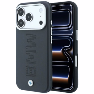 BMW Sign Centered Deboss vāciņš modelim iPhone 18 Pro Max / 17 Pro Max, saderīgs ar MagSafe – pelēks