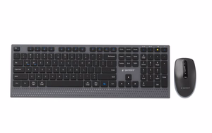 Gembird KBS-WPS-02 Keyboard and Mouse Set Wireless US Bluetooth Black