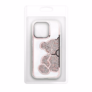 TEDDY BEAR viedtālruņa apvalks IPHONE 14 rozā