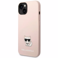 Karl Lagerfeld KLHCP14MSLCTPI iPhone 14 Plus 6.7 "cietais apvalks gaiši rozā / gaiši rozā Silikona Choupette Ķermenis