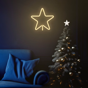 Neon LED Ziemassvētku zvaigzne silti balta FLNE22 Forever Light