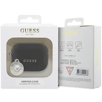 Guess GUAP2PGEHCDK apvalks AirPods Pro 2 - melns Fixed Glitter Heart Diamond Charm