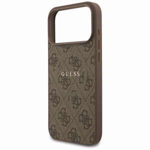 Guess 4G Ring Classic Logo MagSafe Case for iPhone 17 Pro Max - Brown