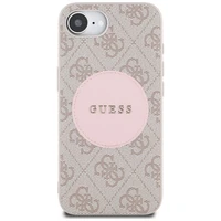 Guess 4G Circle Classic Logo Magnētiskais viedtālruņa apvalks iPhone 16e - rozā
