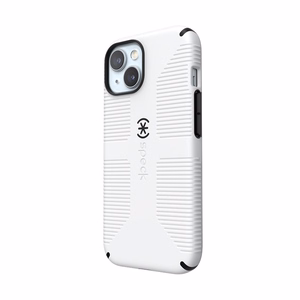 Speck Candyshell Grip MagSafe - iPhone 17e / 16e / 15 / 14 / 13 maciņš (balts / melns)