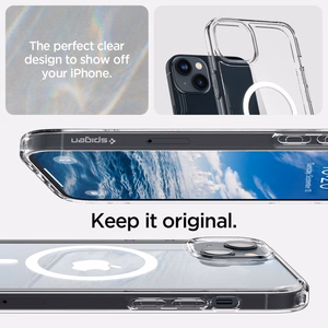 Spigen Ultra Hybrid Magnētiskais apvalks ar MagSafe iPhone 14 - caurspīdīgs/balts