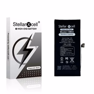 StellarXcell Diagnostic akumulators Apple iPhone 13 mini, 2410 mAh (standarta ietilpība + augstas kvalitātes BMS kopija)