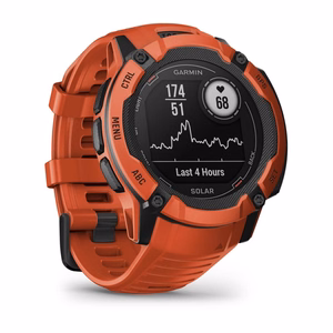 Garmin Instinct 2X Solar 2,79 cm (1,1") MIP, 50 mm, digitāls 176 × 176 pikseļu skārienekrāns, sarkans, GPS (satelīts)