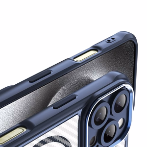 Leading Series MagSafe Silikoniskais apvalks iPhone 16 Pro - zils