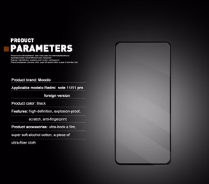 Mocolo 2.5D Full Glue Glass rūdīta stikla ekrāna aizsargs Xiaomi Redmi Note 11 Pro / Note 11 Pro+