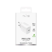 Puro PROLITE 20W USB-C sienas lādētājs - balts