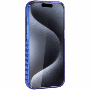 Audi IML Magnētiskais apvalks viedtālrunim iPhone 15 Pro ar lielu logotipu - zils