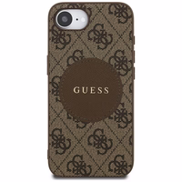 Guess 4G Circle Classic Logo Magnētiskais viedtālruņa apvalks iPhone 16e - brūns
