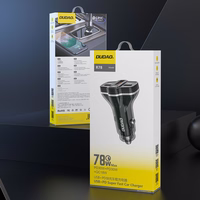 Dudao R78 78W automašīnas lādētājs USB-C PD / 2xUSB-A QC - melns
