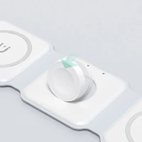 Dudao A11N 15W 3in1 indukcijas lādētājs - balts + USB-C / USB-C kabelis