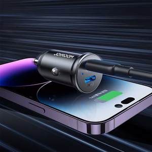 Joyroom JR-CCN06 30W 2x USB-C mini automašīnas lādētājs metāla - melns