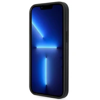 Karl Lagerfeld Saffiano Choupette Head Patch viedtālruņa apvalks iPhone 14 Plus - melns