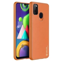 Dux Ducis Yolo elegantais vāciņš no mīksta TPU un PU ādas Samsung Galaxy M30s oranžs