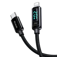 Mcdodo CA-8810 USB-C un Lightning kabelis, 36 W, 1,2 m (melns)
