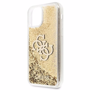 Чехол Guess 4G Big Liquid Glitter для iPhone 11 6.1" / Xr - золотой