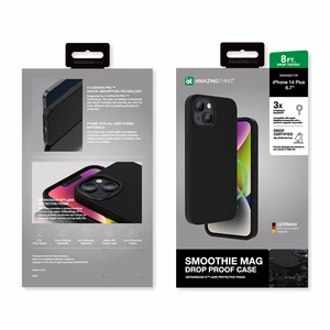 Amazing Thing Smoothie Magnētiskais apvalks MagSafe 8FT IP146.7SMBK iPhone 14 Plus melnais