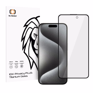 Rūdīts stikls Tel Protect 10X Privacy Plus Titanium priekš Iphone 16 Pro/17 (aploksne)