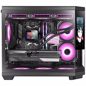 Mars Gaming MC3TCORELCDM computer case Mini Tower melns